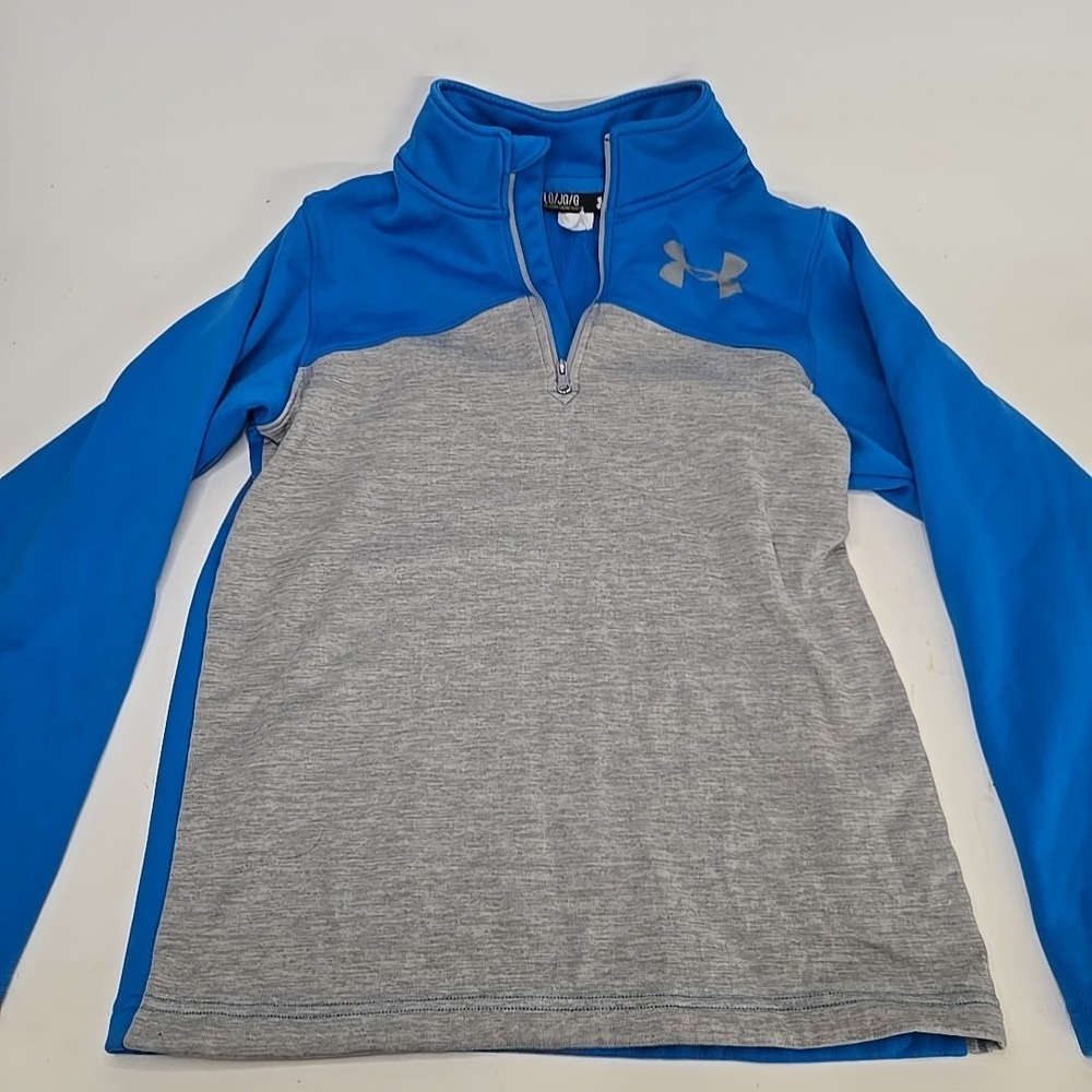 Under Armour Fleece 1/4 Zip Pullover Blue and Gray Size Youth Large‎